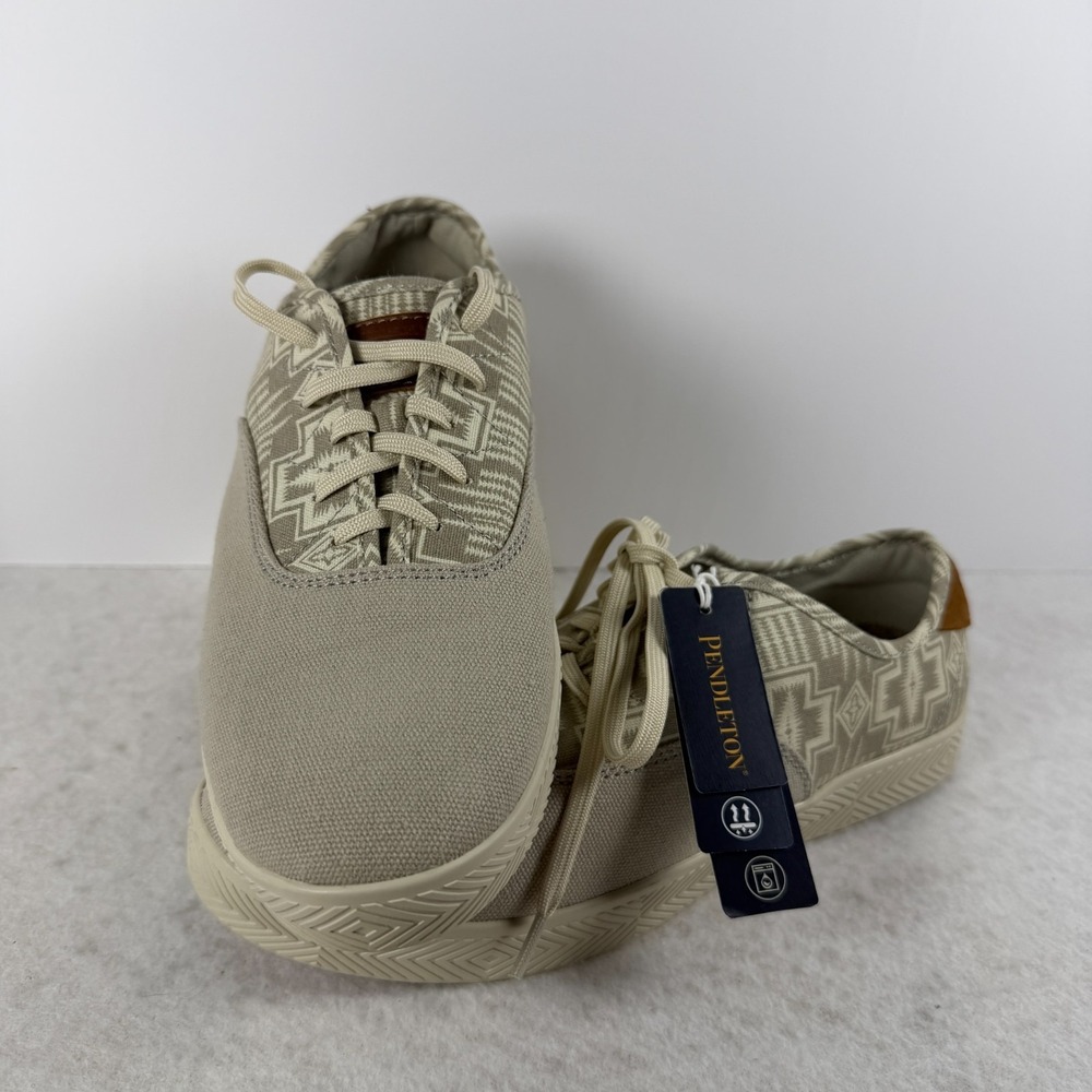 Pendleton Harding Canvas Sneakers‎ Tan Women's Size 8 NWT Wool Vent Shoes